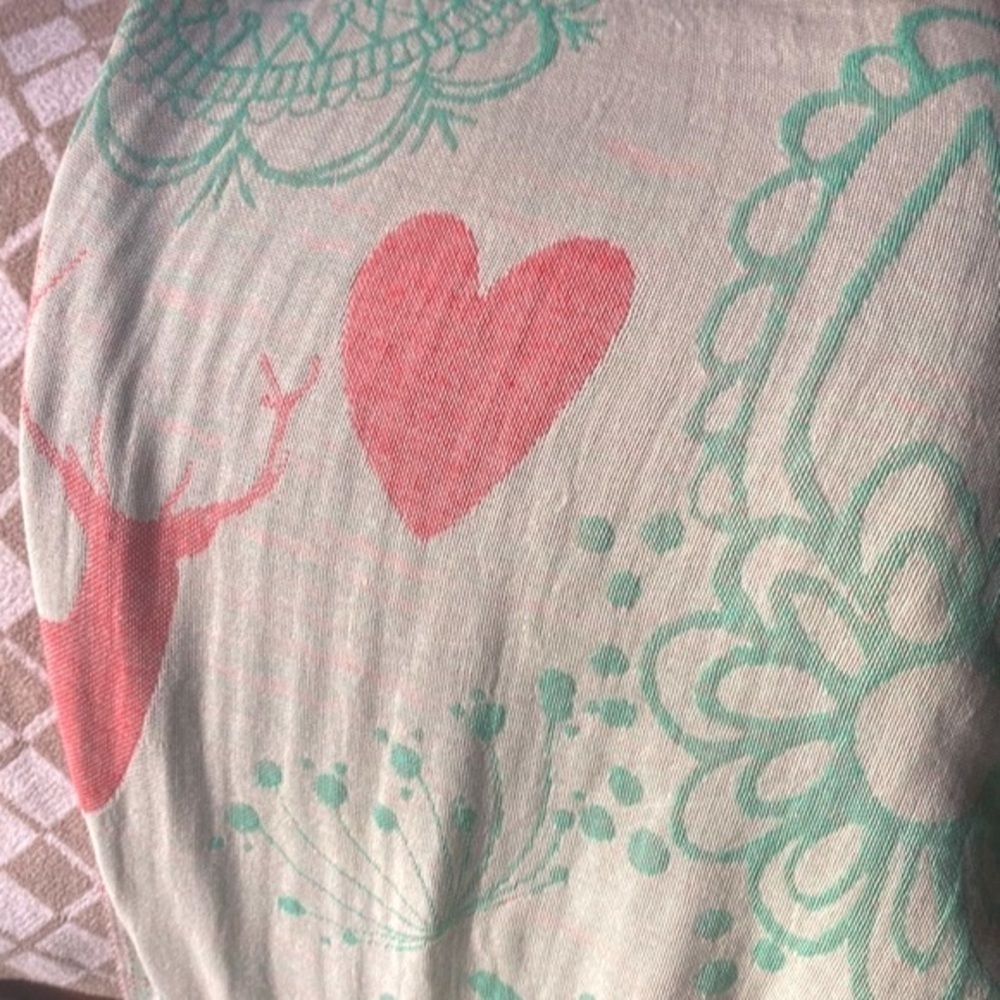Christmas Bells Music + Woodland Reversible 2 Sides Organic Cotton Weave Throw - Picture 4 of 16